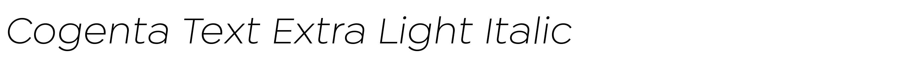 Cogenta Text Extra Light Italic
